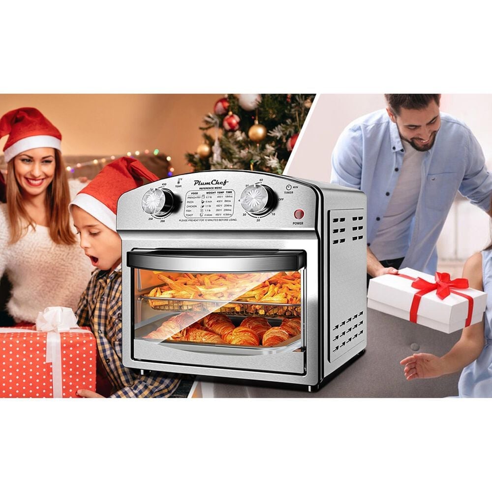 HOMLUX 12.5 Qt 7-In-1 Convection Toaster Oven in Silver, , large