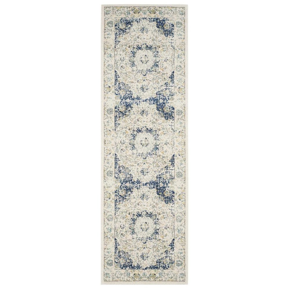 Safavieh Evoke EVK220C-27 2&#39;2&quot; x 7&#39; Ivory/Blue Runner, , large