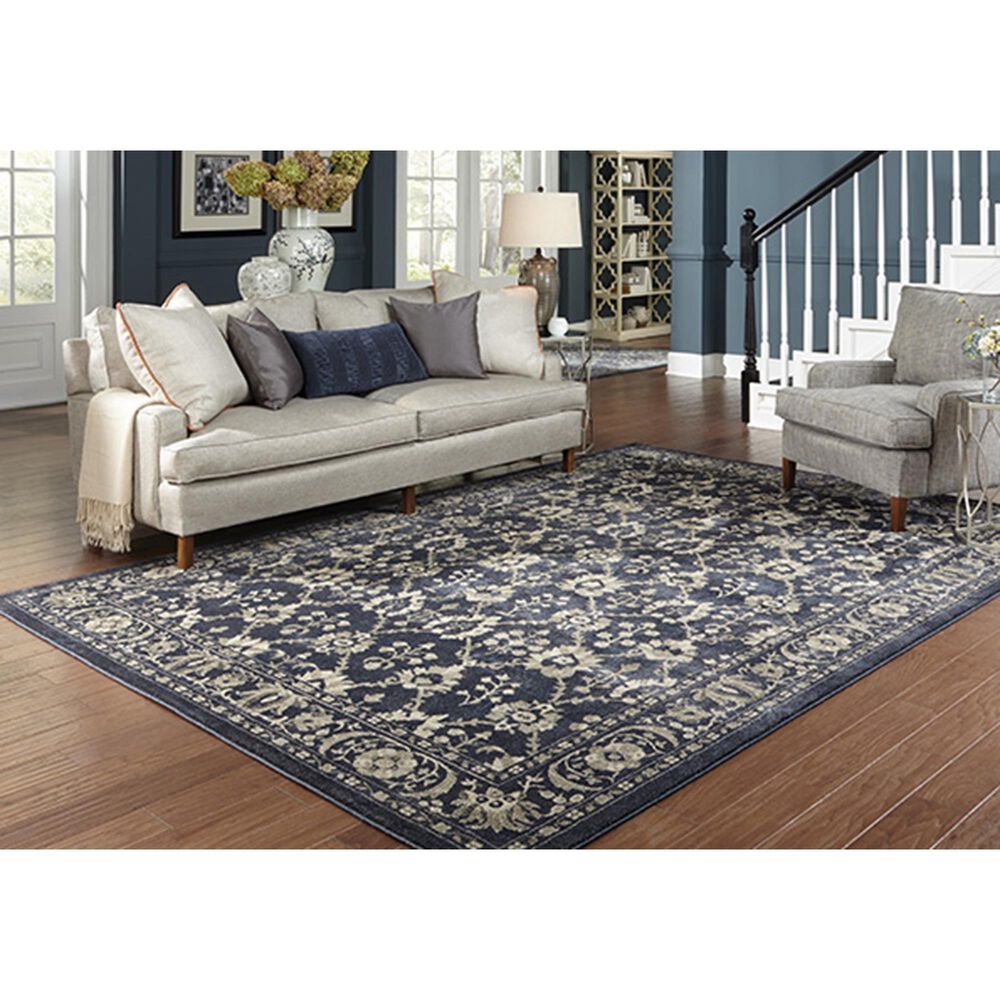 Oriental Weavers Richmond 8020K 12&#39; x 15&#39; Navy Area Rug, , large