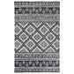 Safavieh Micro-Loop 8" x 10" Black and Gray Area Rug, , large