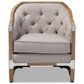 Baxton Studio Terina Arm Chair in Grey and Beige, , large