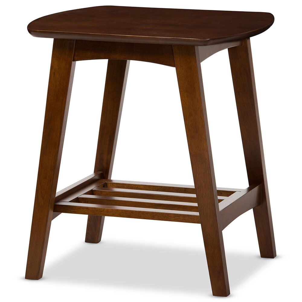 Baxton Studio Sacramento End Table in Dark Walnut, , large