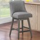 OSP Home Granville Swivel Counter Stool with Charcoal Upholstered in Grey, , large