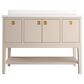 Kohler Seagrove 48" Single Bathroom Vanity in Light Clay with 3 cm White Quartz Top and Rectangular Sink, , large