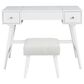 Ashley Thadamere Vanity with Stool in White, , large