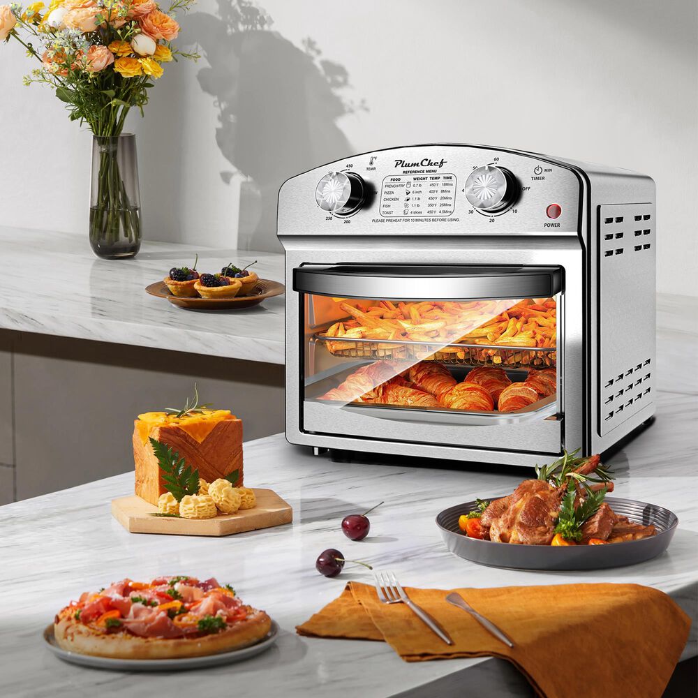 HOMLUX 12.5 Qt 7-In-1 Convection Toaster Oven in Silver, , large