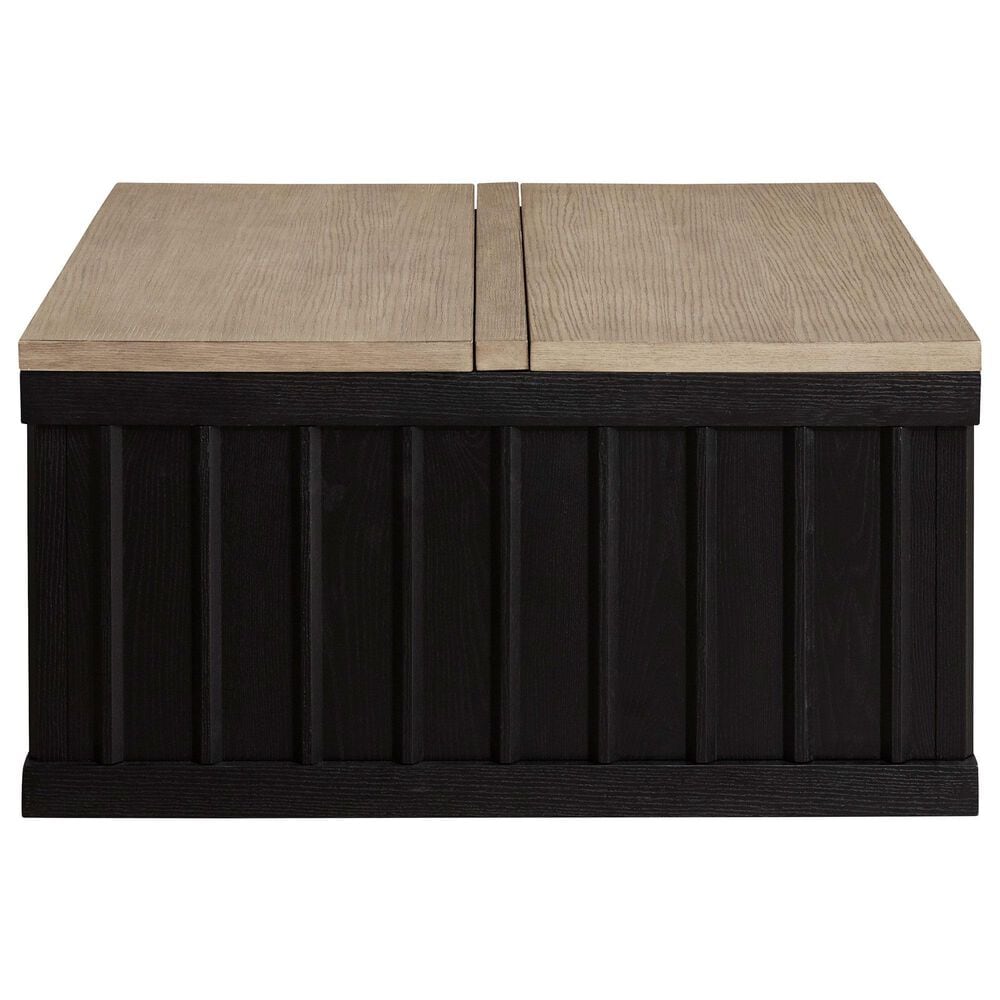 Ashley Rylandyn Lift-Top Coffee Table in Matte Black and Light Brown, , large