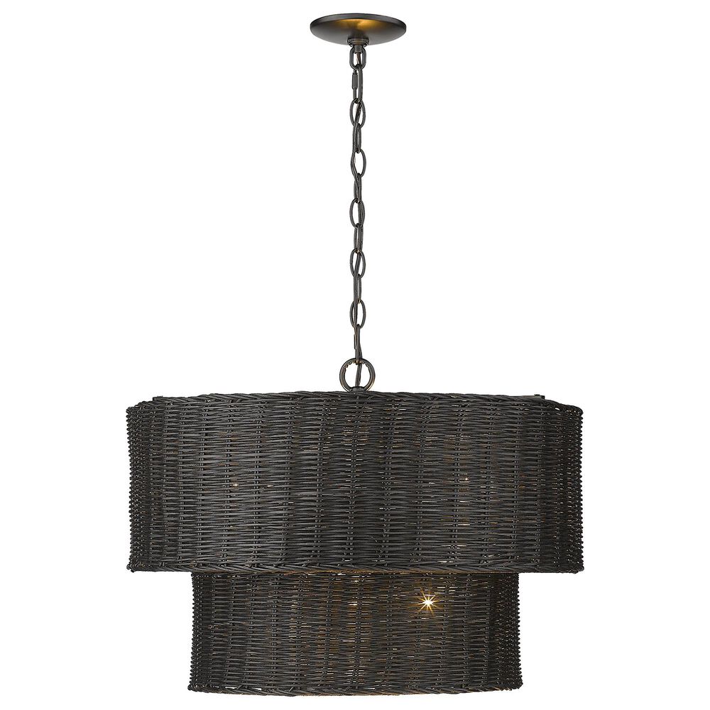 Golden Lighting Erma 6-Light Chandelier in Matte Black, , large