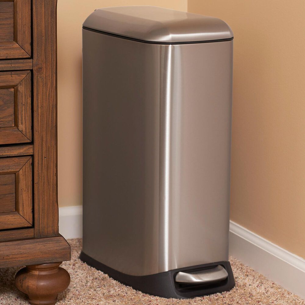 Household Essentials 20L Slim Trash Can in Gray, , large