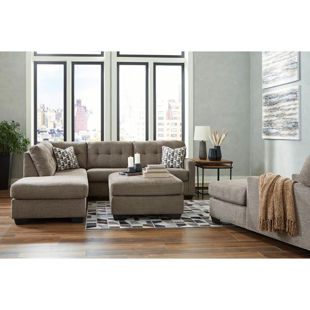 Ashley Mahoney Oversized Accent Ottoman in Chocolate, , large