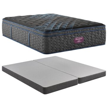 Simmons World Class Level Four Plush Pillow Top King Mattress with Low Profile Box Spring, , large
