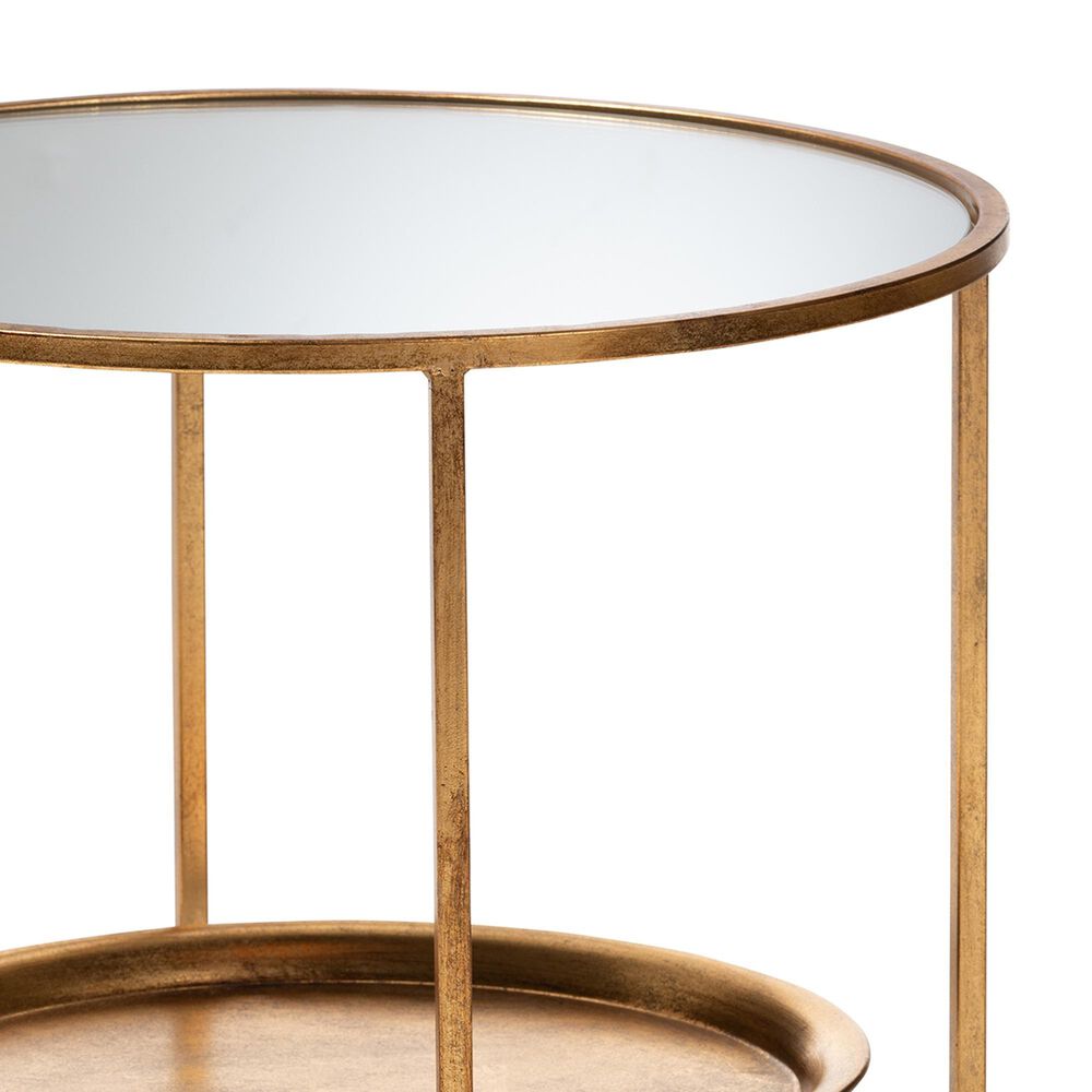 Baxton Studio Tamsin Accent Table in Antique Gold, , large