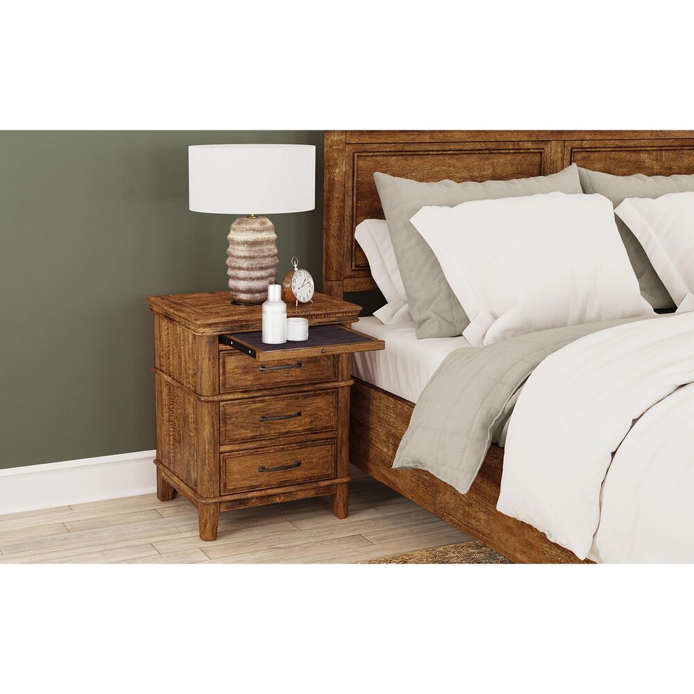 A-America Bandalier 4-Piece King Bedroom Set in Warm Russet, , large