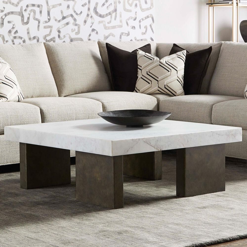 Vanguard Furniture Santa Cruz Cocktail Table in Bronze and White, , large