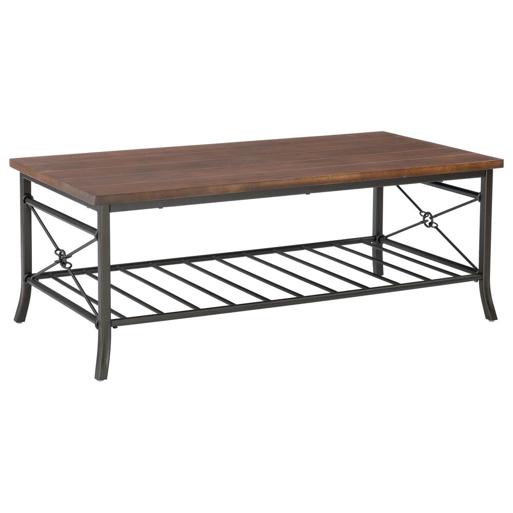 Linon Home Decor Harrison 3-Piece Occasional Table Set in Chestnut Brown and Dark Bronze, , large