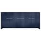 Lexora Home Lafarre 80" Double Bathroom Vanity in Navy Blue with 2 cm White Cultured Marble Top and Rectangular Sinks, , large