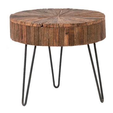 Blue Sun Designs End Table in Distressed Brown, , large