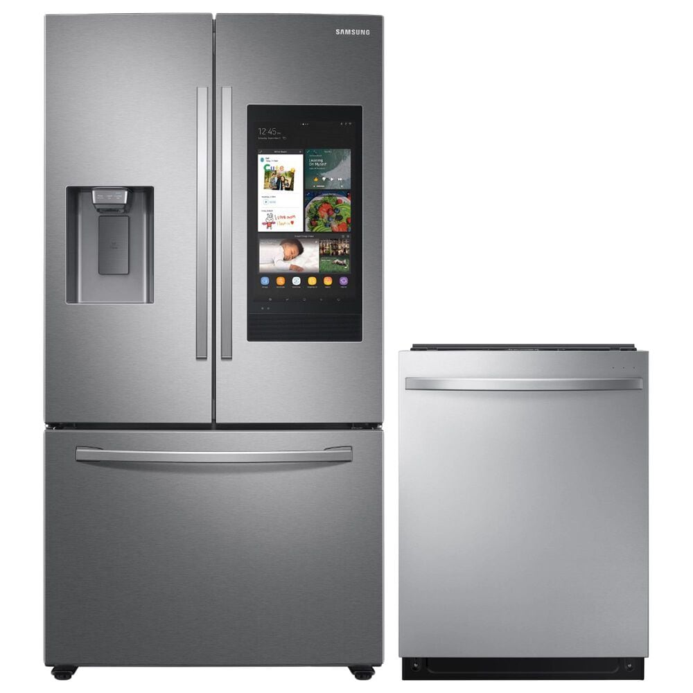 Samsung 2-Piece Kitchen Package with 26.5 Cu. Ft. French Door Refrigerator in Stainless Steel, , large