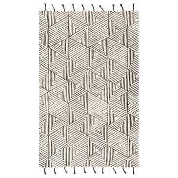 Jaipur Vera by Nikki Chu Montblanc 2" x 3" Snow White and Jet Black Area Rug, , large