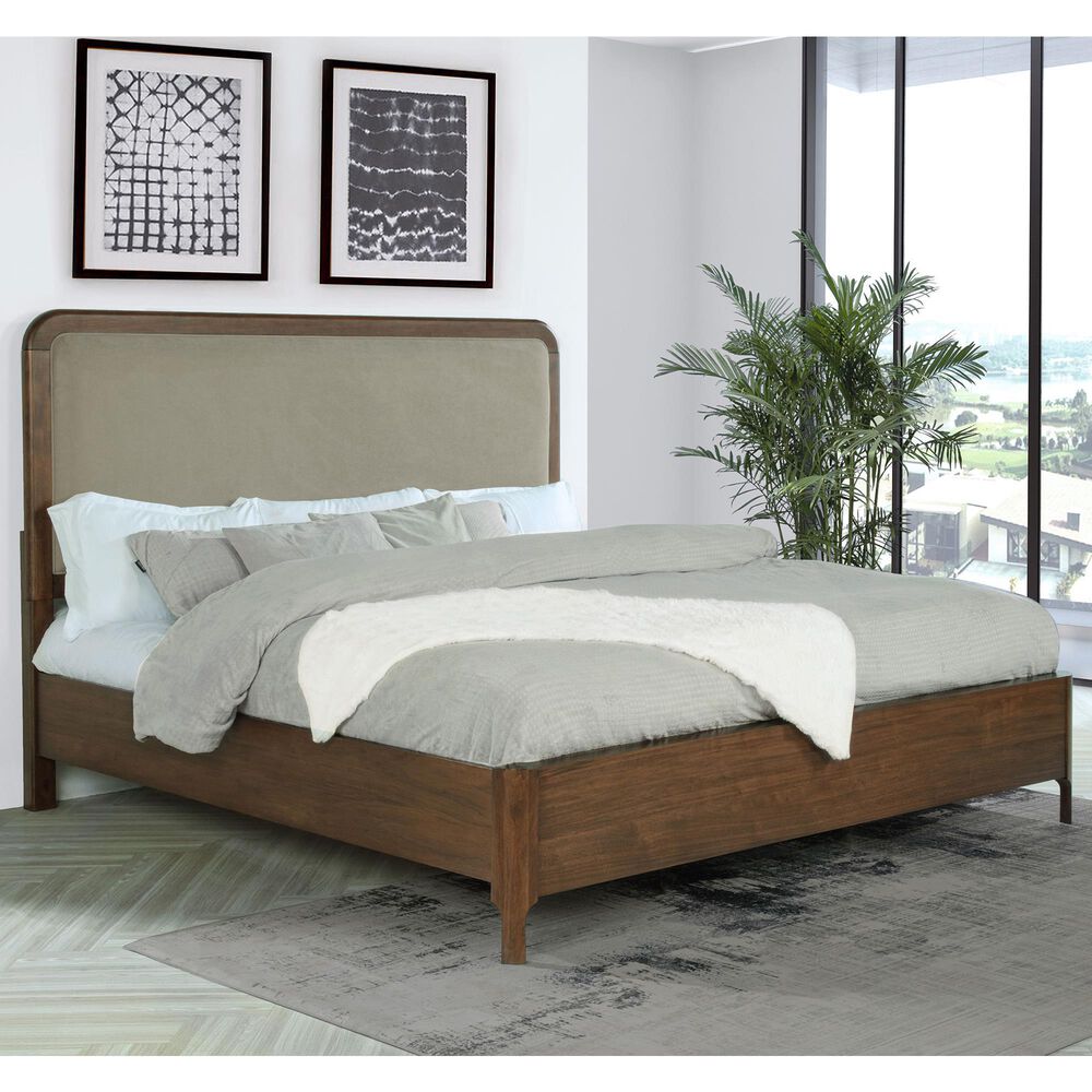 37B Maderia Eastern King Panel Bed in Walnut, , large