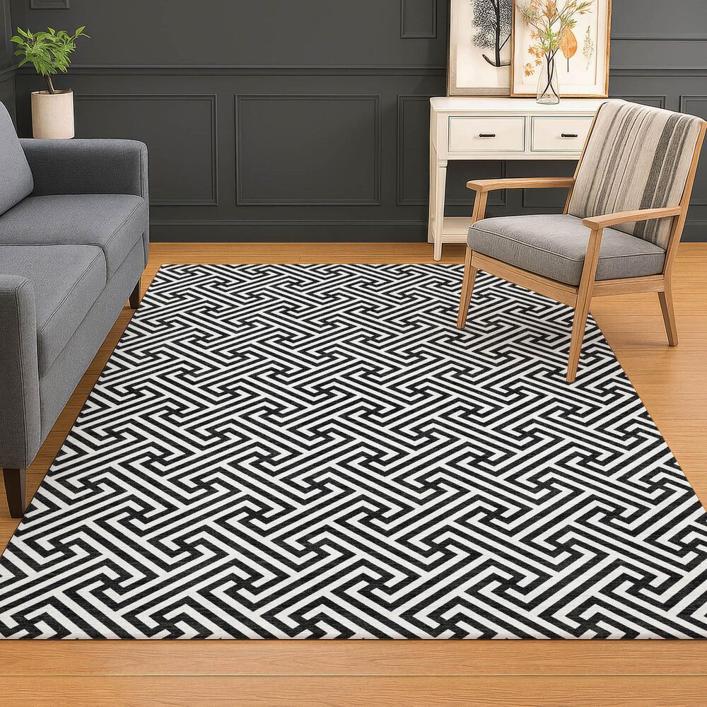 Dalyn Rug Company The Reserve TR5 Black 9&#39; x 12&#39; Indoor/Outdoor Area Rug, , large