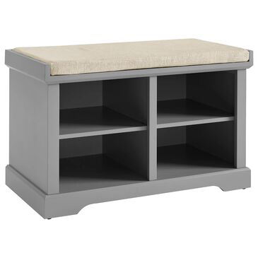 Crosley Furniture Anderson Storage Bench in Gray and Tan, , large