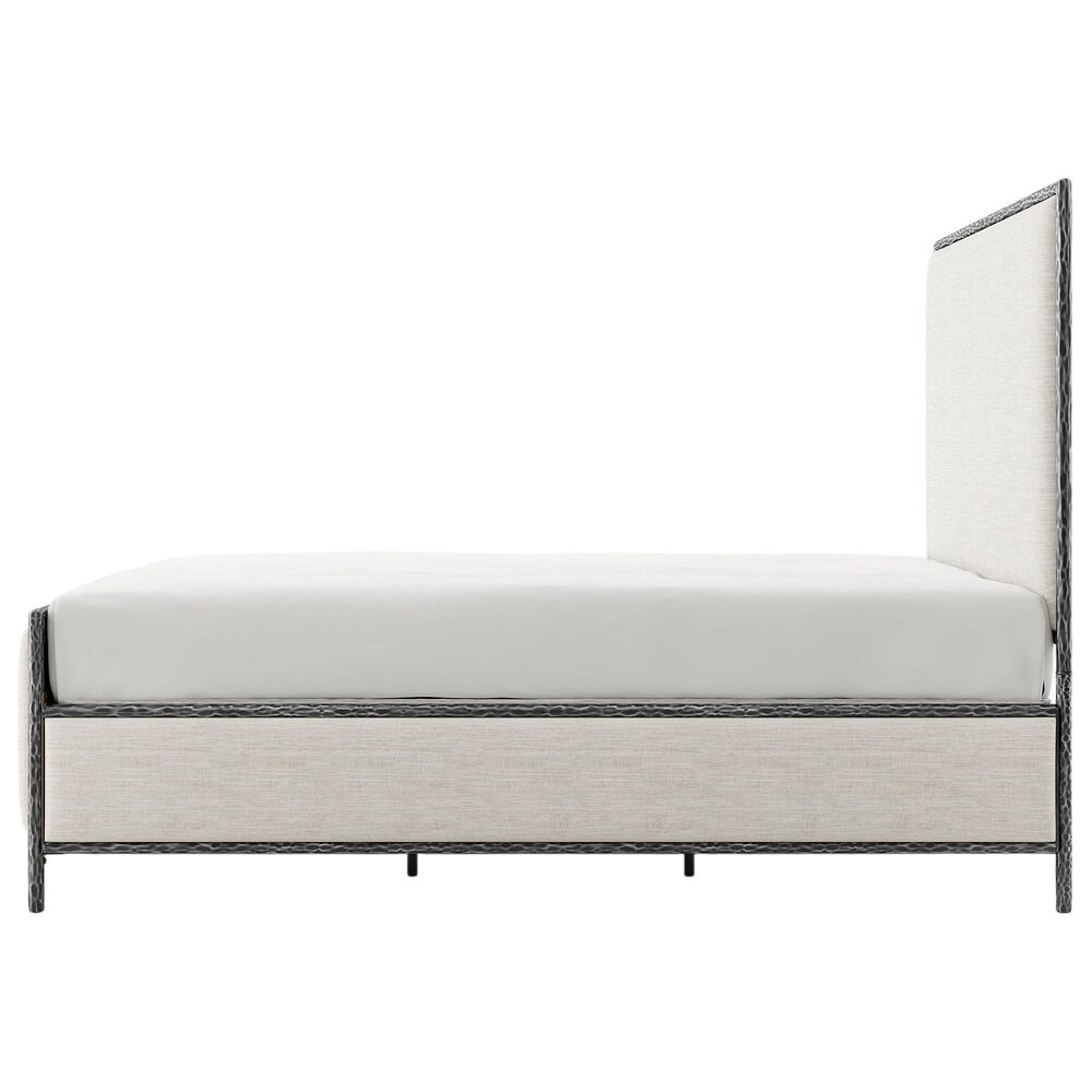 Furniture of America Lalia Queen Upholstered Panel Bed with Padded Headboard in Matte Grey, , large