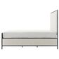 Furniture of America Lalia Queen Upholstered Panel Bed with Padded Headboard in Matte Grey, , large