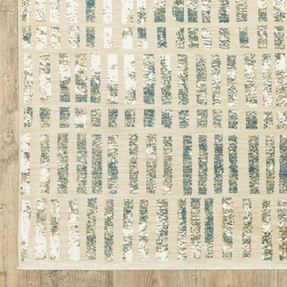 Oriental Weavers Reed RE12W 9&#39;10&quot; x 12&#39;10&quot; Ivory and Blue Area Rug, , large