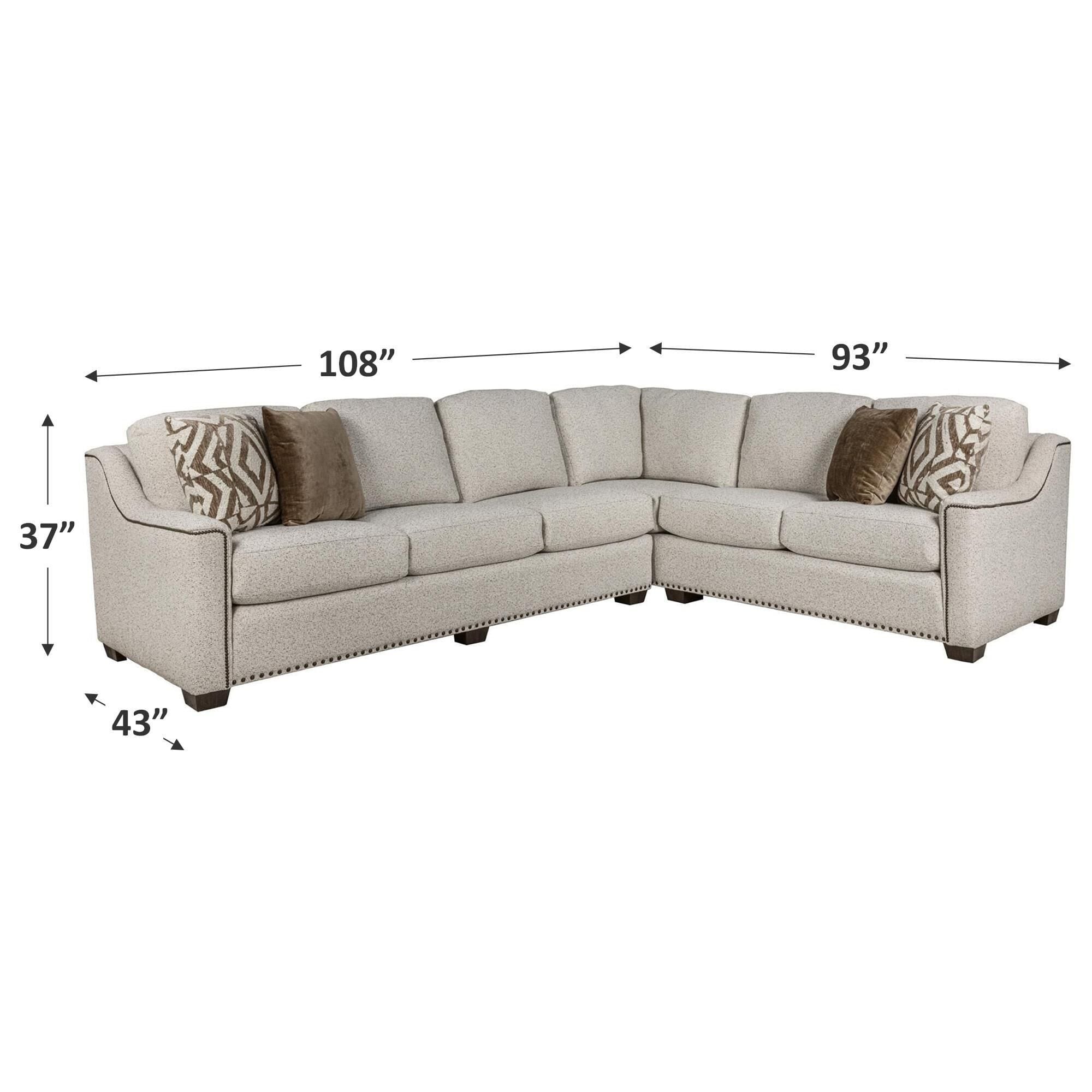 Smith Brothers Lindyn 2-Piece Sectional in Biege