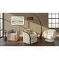 LumiSource Zara Swivel Accent Chair with Pillow in White, , large