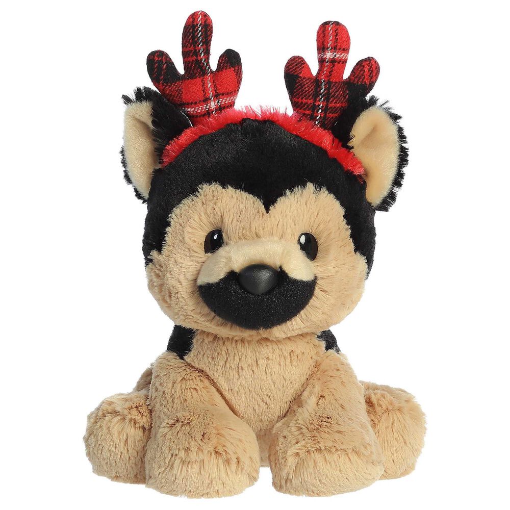 Aurora Holiday 8.5&quot; Cheer Judy German Shepherd Plush in Brown, , large