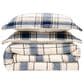 Pem America Truly Soft Cuddle Warmth 3-Piece Full/Queen Comforter Set in Blue and Cream Plaid, , large