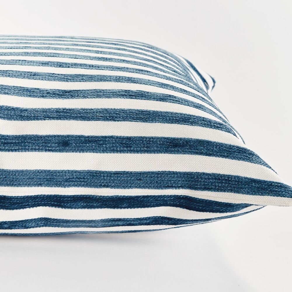 Napa Home and Garden Gideon 24&quot; x 24&quot; Indoor/Outdoor Throw Pillow in Dark Blue, , large