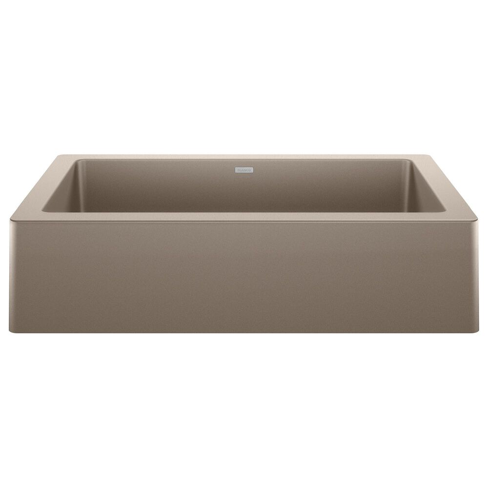 Blanco Vintera 30&quot; Super Single Apron Farmhouse Sink in Truffle, , large
