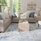 Feizy Karina 3"6" x 5"6" Ivory and Blue Area Rug, , large
