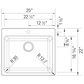Blanco Liven 25" Dual Mount Laundry Sink in Soft White, , large