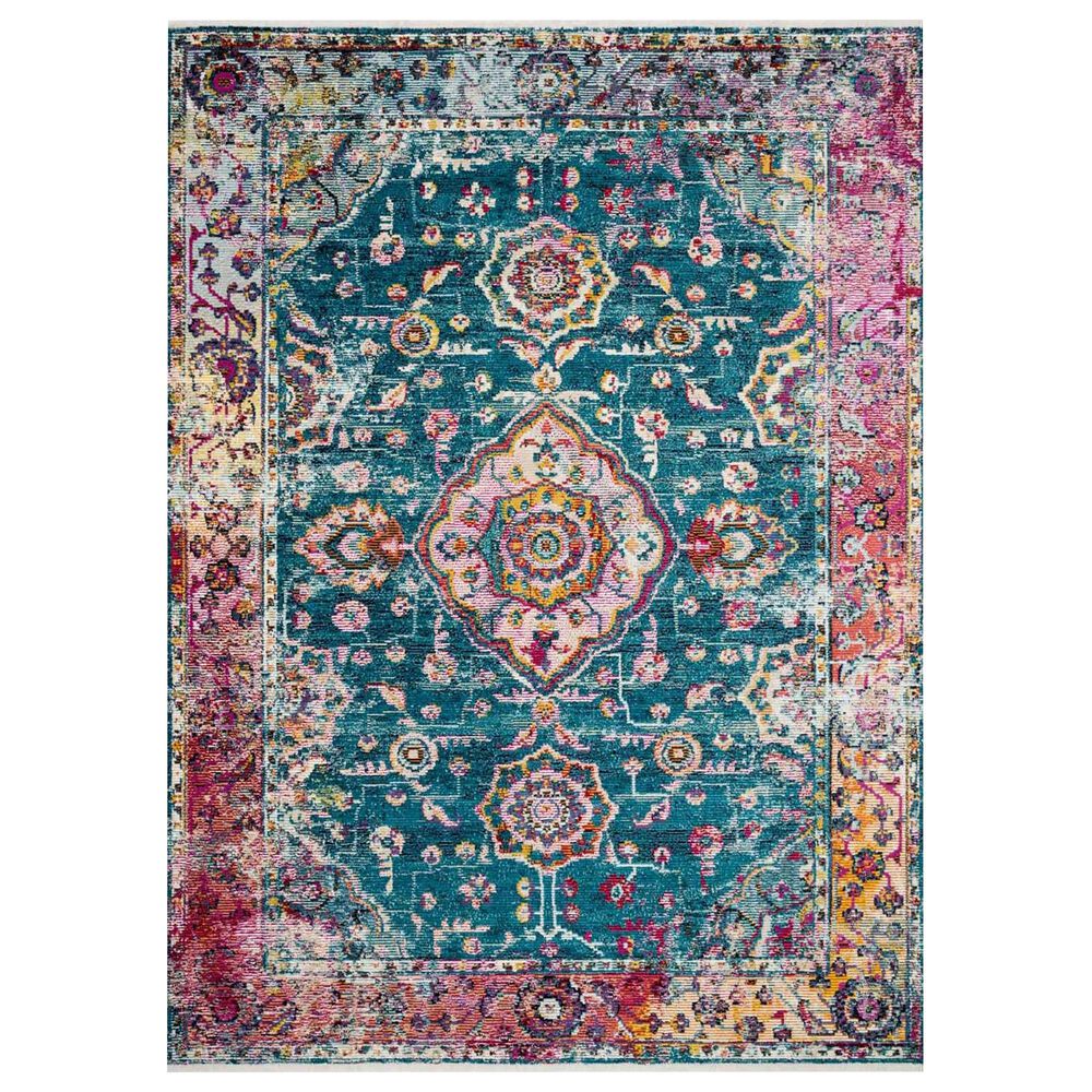 Loloi Silvia SIL-02 9'3" x 13'3" Teal and Berry Area Rug, , large