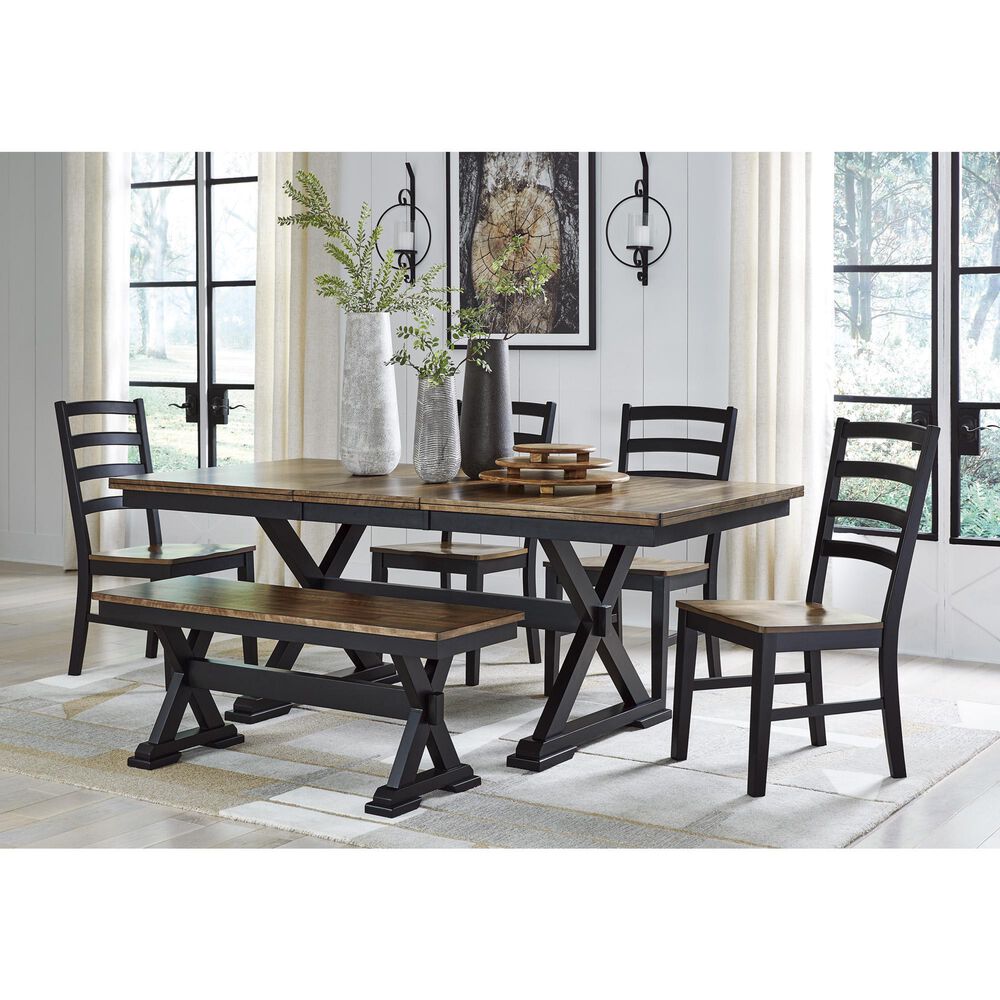 Ashley Wildenauer Dining Chair Set of 2 in Brown and Black, , large