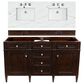 James Martin Vanities Brittany 60" Double Bathroom Vanity in Burnished Mahogany with 3 cm Ethereal Noctis Quartz Top, , large