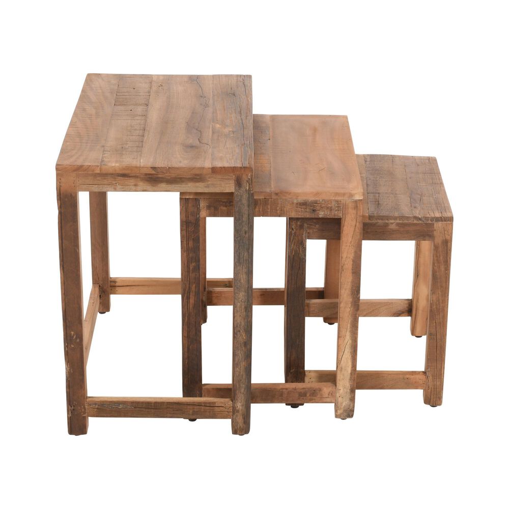Jofran Reclamation Nesting Table in Brown &#40; Set of 3&#41;, , large