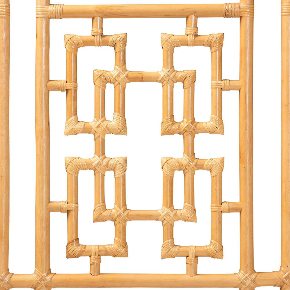 Baxton Studio Galvan Queen Headboard in Light Honey, , large