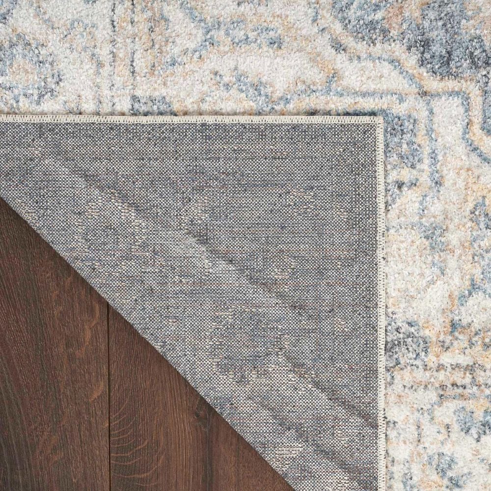Nourison Astra Machine Washable 7&#39;10&quot; x 10&#39; Grey and Blue Area Rug, , large