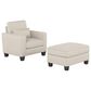 Bush Stockton Arm Chair and Ottoman in Cream, , large