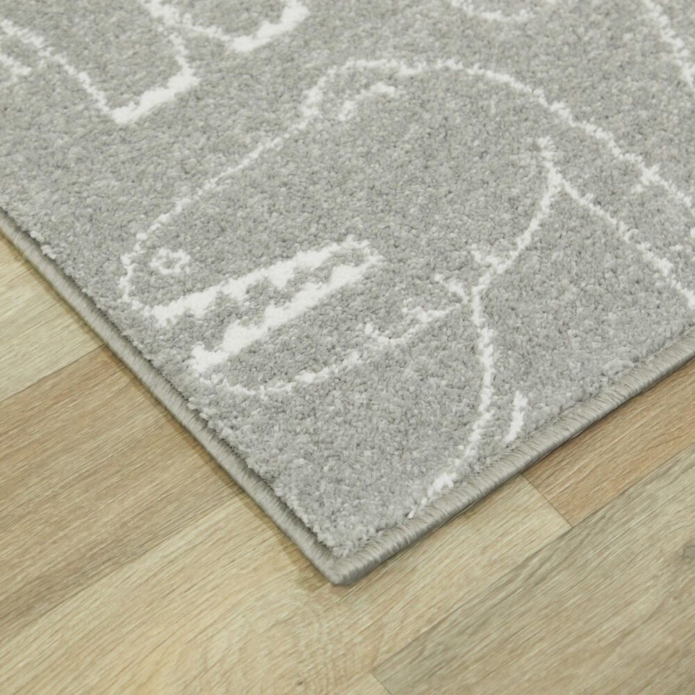 Balta Rugs Parker Dinosaur 3&#39;11&quot; x 5&#39;7&quot; Grey Kids Area Rug, , large