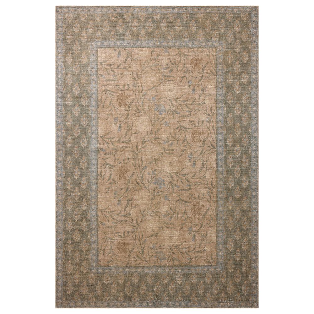 Rifle Paper Co. x Loloi Edinburgh Sand and Green 2"3" x 3"9" Area Rug, , large