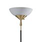 Adesso Noah Torchiere in Black and Antique Brass, , large