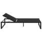 Linon Home Decor Holland Patio Chaise Lounge in Black, , large