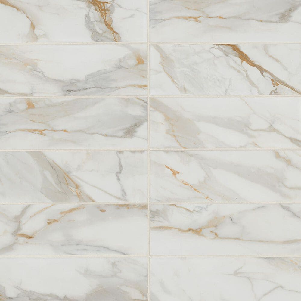 MS International Calacatta Gold 4&quot; x 12&quot; Porcelain Tile, , large