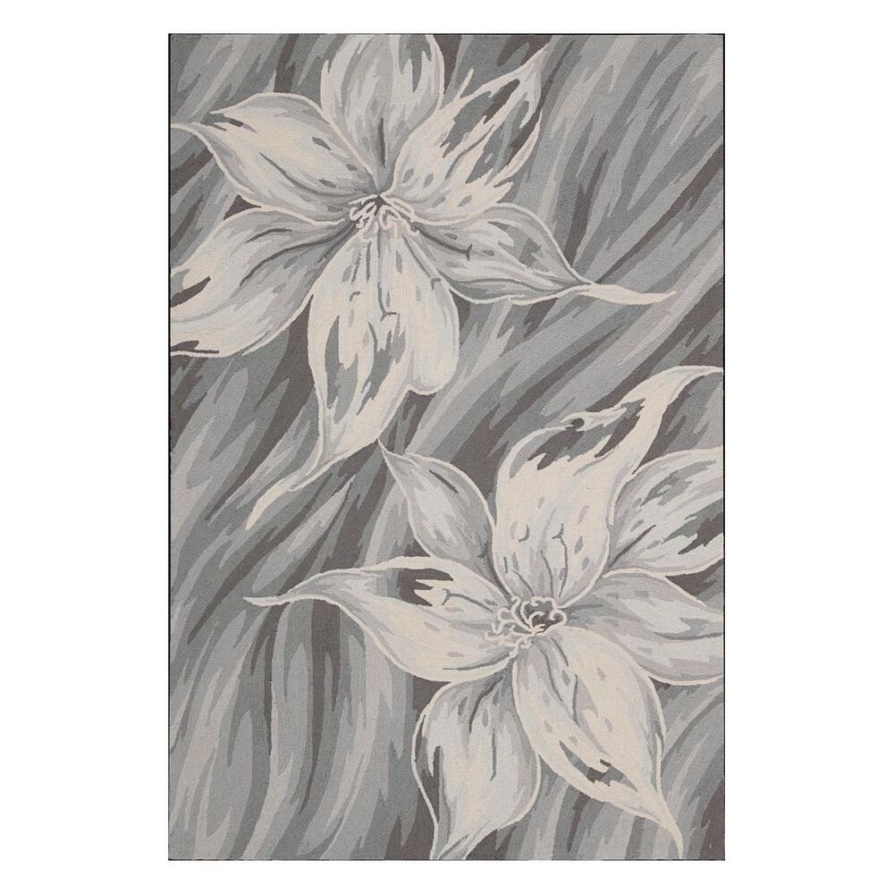 Nourison Fantasy FA28 5' x 7'6" Grey Area Rug, , large